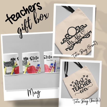 Combo Pack - Best Teacher Ever Tote Bag and 11oz Mug