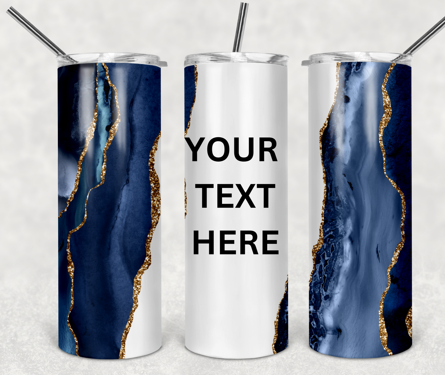 20oz Blue Skinny Tumbler