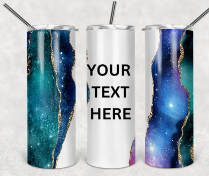 20oz Galaxy Blue Skinny Tumbler